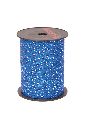 Aktie Kerst Krullint Stars Blauw Mat Mm X Meter Op Is Op