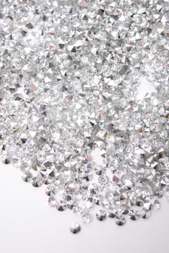 Decoratie Strooi Diamantjes Zilver 4mm zakje van 50gram