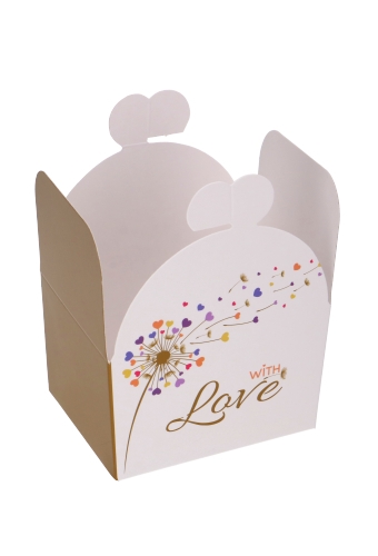 Bonbondoosjes With Love 125gram & Vlindersluiting 7.6x6x4.8cm 24stuks