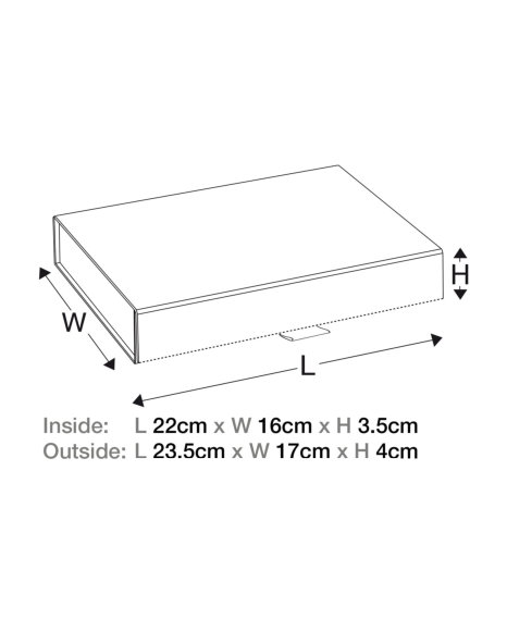 Luxueuze Magneetdozen Diamond & Kraft 22x16x3.5cm 12stuks