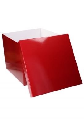 Luxe Geschenkdoos Torino Rood Glossy FSC® 20x20x15cm 20stuks