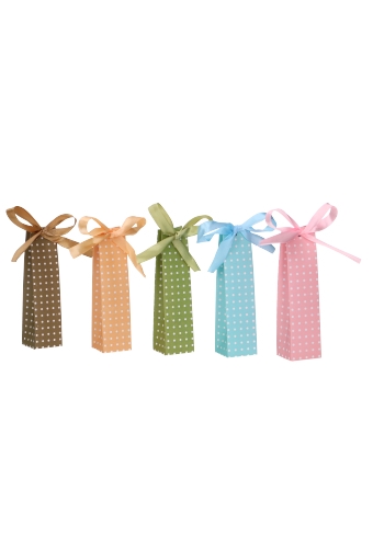 Geschenkdoosjes Tube Peach Dots & Lint 3.5x3.5x14cm 25stuks