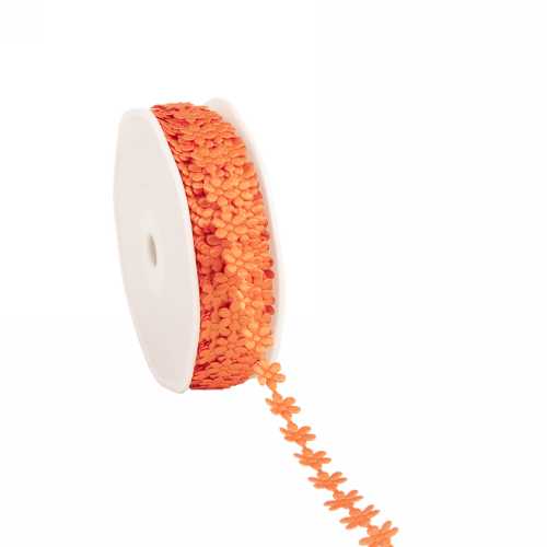 Kadolint Ketting van Bloempjes Oranje 10mm x 25meter