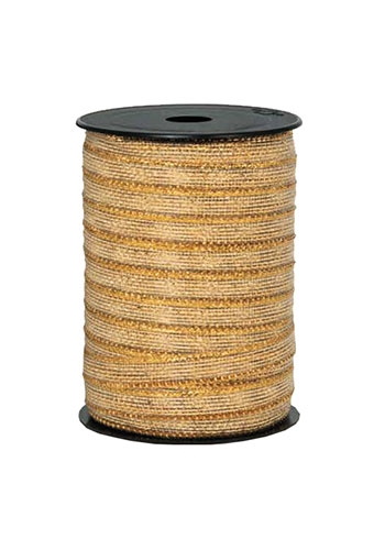 AKTIE Organza Lint Met Satijnen Rand  Goud 10mm x 50meter