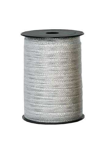 AKTIE Organza Lint Met Satijnen Rand Metallic Zilver 10mm x 50meter