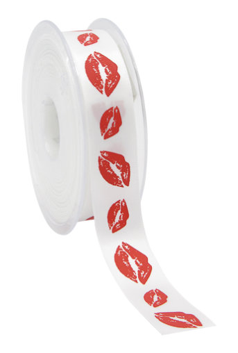 Luxe Satijn Lint Sweet Lips 23mm x 25meter