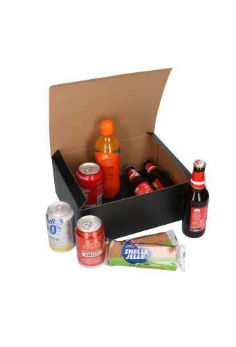 Geschenkdoos Delivery Box Zwart 30x24x12cm 435gram karton 10stuks