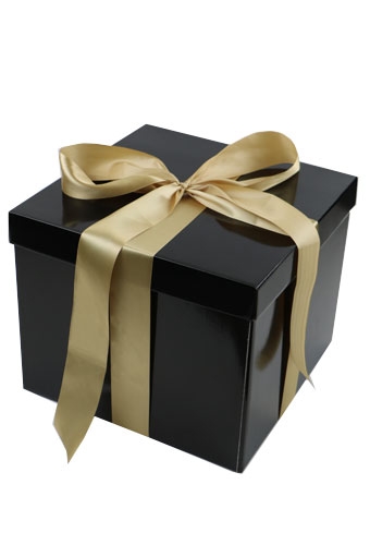 Luxe Geschenkdoos Torino Zwart Glossy 25x25x20cm Los Model