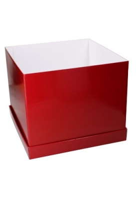 Luxe Geschenkdoos Torino Rood Glossy 25x25x20cm Los Model