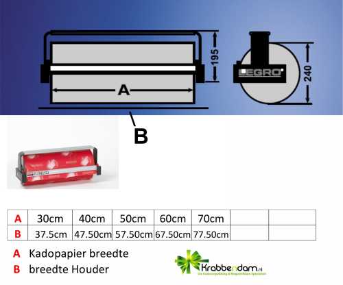 Papierrolhouder Hang Model 1x24 28.5x24x7.5+30cm+mes+wandsteun