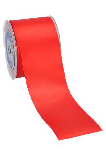 Satijn Dubbel Lint Extra Breed 70mm x 25 meter Rood