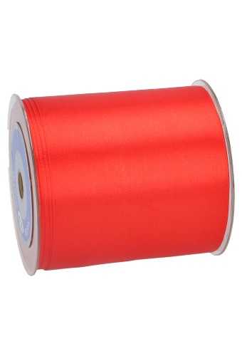 Satijn Dubbel Lint Super Breed 100mm x 25 meter Rood