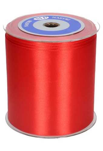 Satijn Dubbel Lint Super Breed 100mm x 25 meter Rood