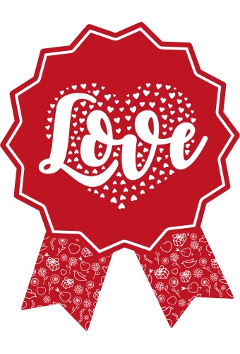 Etiketten Cadeauzegel Liefde Love Hartjes 4x5cm 500stuks Etiketten Cadeauzegel Liefde Love Hartjes 4x5cm 500stuks
