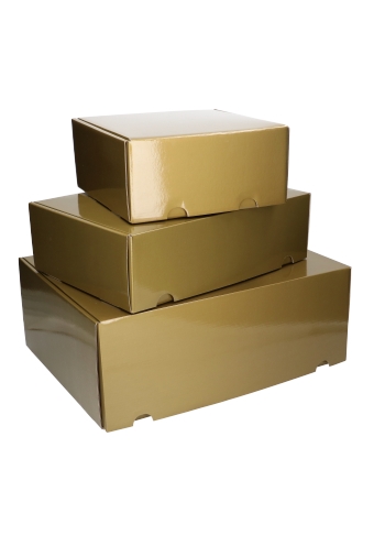 Luxe Verzenddoos Rolo Goud Blinkend 35x24x10.5cm