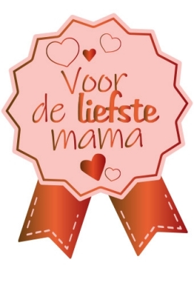 Etiketten Cadeauzegel Voor De Liefste Mama & Gold 4x5cm 500stuks