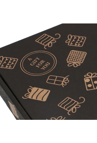 Brievenbusdoos Met Klep Pinto Gift For You Zwart A5 22x15.5x2.8cm 10st