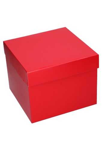 Luxe Geschenkdoos Torino Rood Mat 17.5x17.5x15cm 25stuks OP IS OP