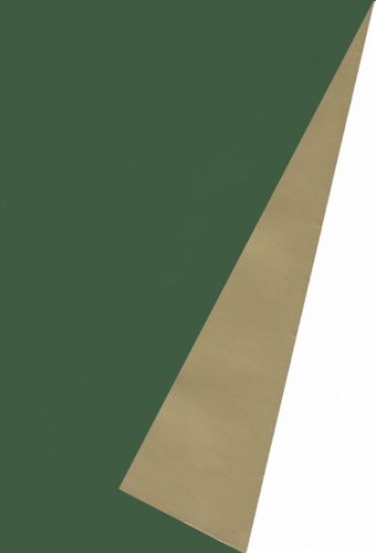 Cadeaupapier Dubbelzijdig Donker Groen & Goud 80gram 50cm x 150meter