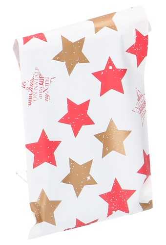 Kadozakjes Folie Mita Xmas Stars & Plakstrip 12x18.5+3cm 100stuks 