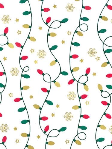 Kerstpapier Coated festive lights 70cm x 200meter