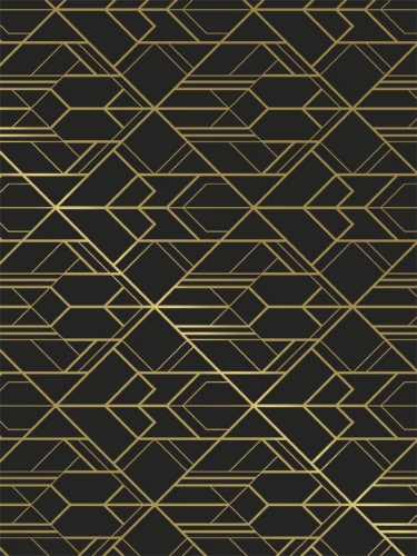 Cadeaupapier Coated style moderne black & gold 50cm x 200meter