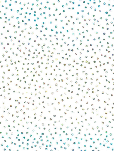 Cadeaupapier Holographic confetti dot white 50cm x 200meter