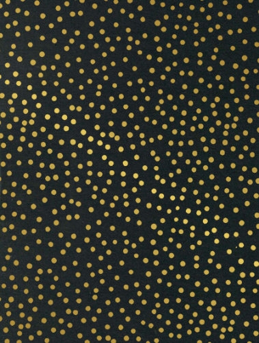 Kraftpapier Reclycled kraft confetti dot gold 50cm x 200meter