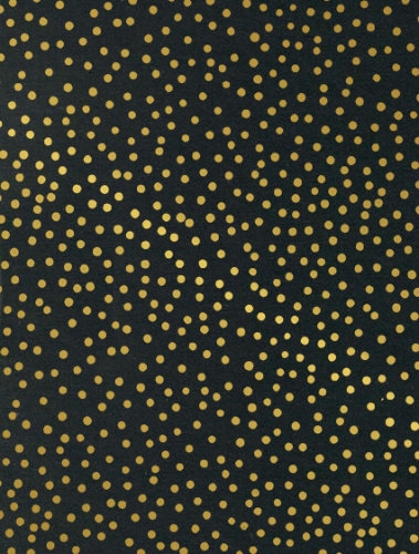 Kraftpapier Reclycled kraft confetti dot gold 70cm x 200meter