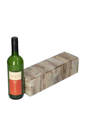 Luxe Wijndozen Ferro Wood Jetty voor 1 fles 34x9x9cm 100stuks OP IS OP