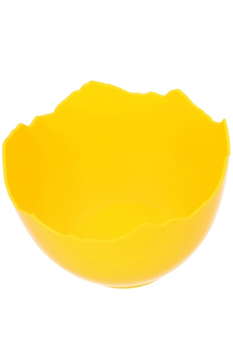 Eierschaal Geel Plastic 13cm 12stuks