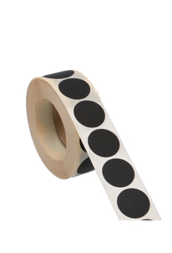 Etiketten Zwart Sluiting Zegel Rond 2.5cm 1000stuks