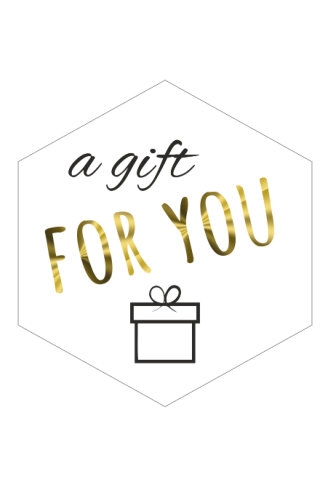 Etiketten Everyday Ruit A Gift For You 3.9x4.1cm 250stuks