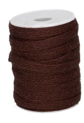 Lint Jute Chocolade Bruin 12mm x 20 meter