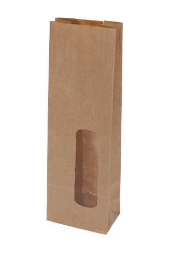 Blokbodemzakjes Kraft & L.Venster Sealbaar 5.5x3.5x17.5cm 100stuks