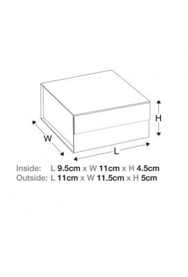 Luxueuze Magneetdozen Diamond & Satijn Navy 9.5x11x4.5cm 12st OP IS OP