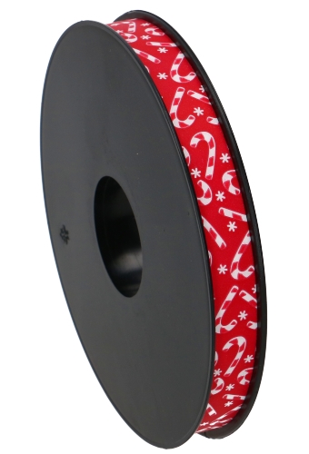 Kerst Krullint Christmas Candy Red 15mm x 100 meter