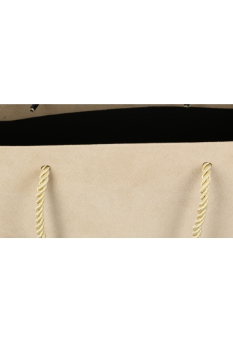 Luxe Cadeautasjes Barcelona Beige Bekleed Met Stof 24x10x20cm 10stuks