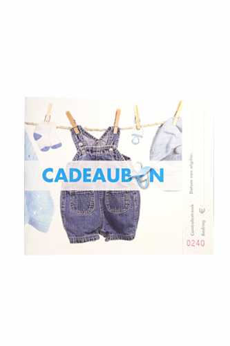 Kadobon Baby Jongen + Witte Envelop 13x13cm 10 stuks op is op