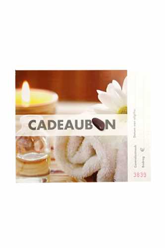 Kadobon Wellness + Witte Envelop 13x13cm 10 stuks