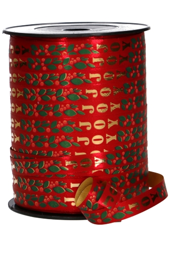 Kerst Krullint Christmas Joy Rood 10mm x 250 meter OP IS OP