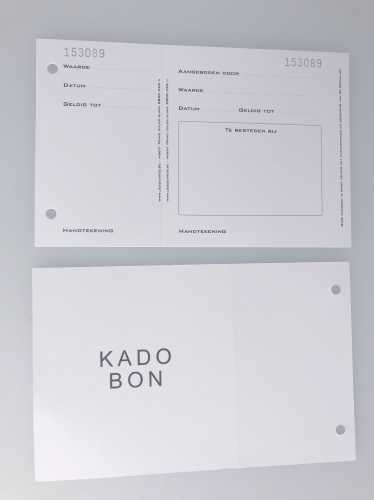 Cadeaubon + Kadozakje Thank You Azure & Lint 10.5x2.8x16cm 10stuks