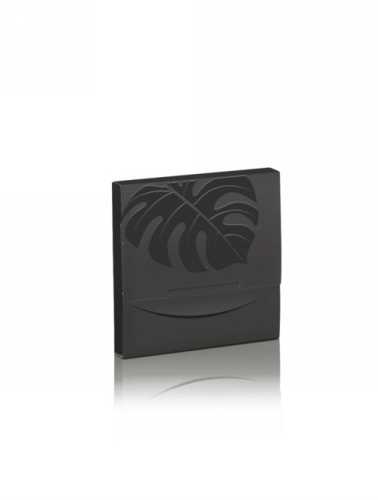 Kadobon & Kadodoosje Closed Structure Big Leaf Black 12x12x1.5cm 10st