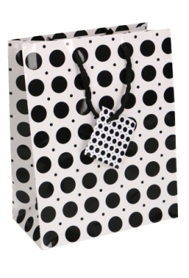 Kadotasjes Everyday Middel Dots & Black and White 18x10x23cm 12stuks