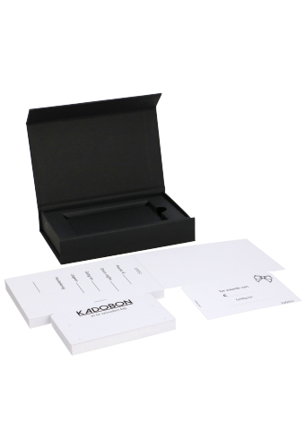 Luxe Magneetdozen & Inlay New York FSC® Zwart Mat 7x12x2cm Los Model