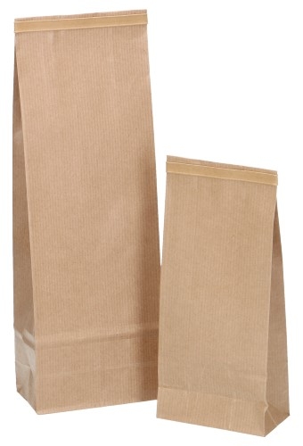 Blokbodemzakjes Kraft Blanco 13x7.5x31.5cm 850ml 90grams 100stuks