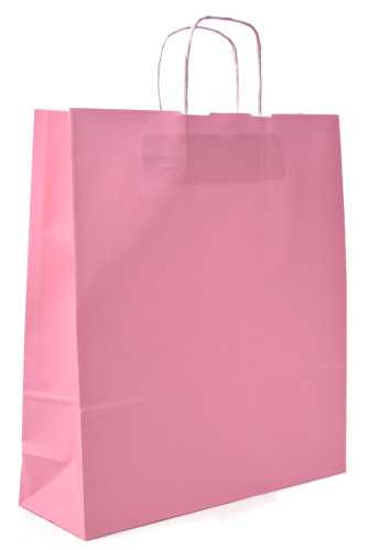 Papieren Draagtas Kassel Met Handvat Licht Roze A3 36x12x41cm 50stuks