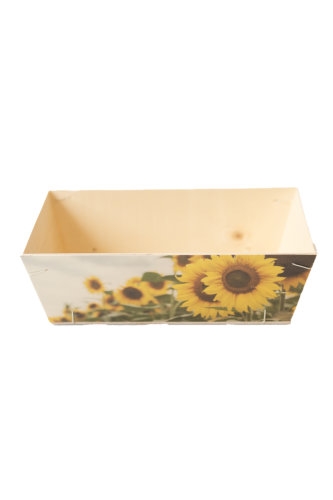 Houten Korf Bedrukt Bloemen Versie 3 29x19x9cm 25stuks