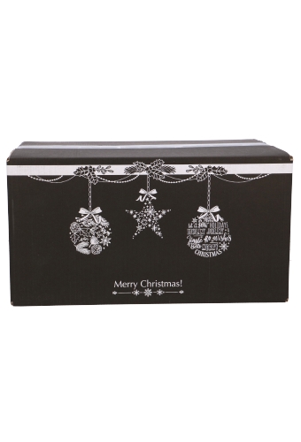 Budget Kerstpakketdozen Merry Christmas Bells Black 59x39x20cm 15stuks