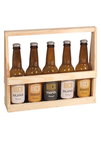 Bierverpakking Bierkratjes 5 Flesjes 6.5x31x26cm 10stuks